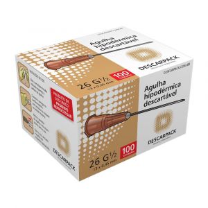 AGULHA DESC EST 13 X 0,45 MM DESCARPACK CX100CT             