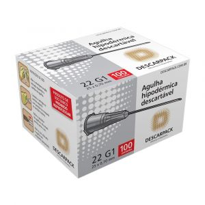 AGULHA DESC EST 25 X 0,70 MM DESCARPACK CX100CT             