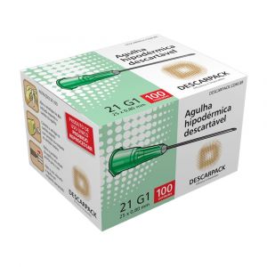 AGULHA DESC EST 25 X 0,80 MM DESCARPACK CX100CT             