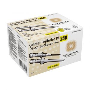 CATETER IV 24G TEFLON DESCARPACK CX2000UN                   