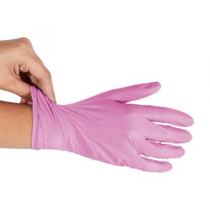 LUVA NITRILICA SEM PO P ROSA DESCARPACK CX20CT              