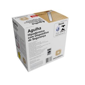 AGULHA 13 X 0,45 EST C/ DISP SEG (100UNID/CART) CX20CT      